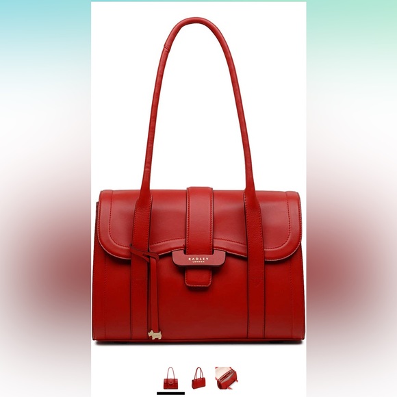 NWOT RADLEY LONDON Red Devonport Mews Leather Tote. Dust bag included! - Picture 2 of 7
